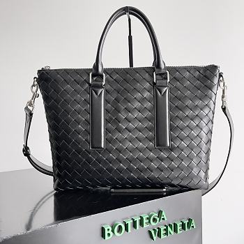 Kitlife Bottega Veneta Intrecciato Soft Briefcase Black 815784 35x29x7cm