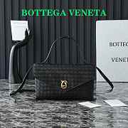 Kitlife Bottega Veneta Knot Lock Bag Black 817191 25x16x5.5cm - 1