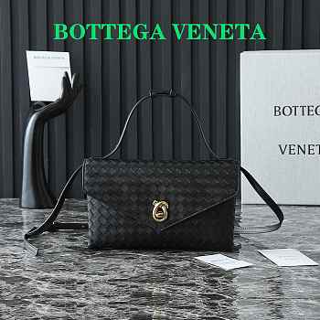 Kitlife Bottega Veneta Knot Lock Bag Black 817191 25x16x5.5cm