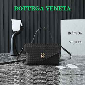 Kitlife Bottega Veneta Knot Lock Bag Dark Brown 817191 25x16x5.5cm