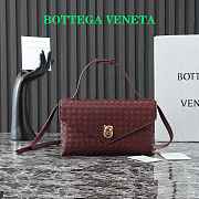 Kitlife Bottega Veneta Knot Lock Bag Burgundy 817191 25x16x5.5cm - 1
