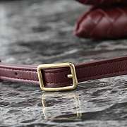 Kitlife Bottega Veneta Knot Lock Bag Burgundy 817191 25x16x5.5cm - 6