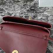 Kitlife Bottega Veneta Knot Lock Bag Burgundy 817191 25x16x5.5cm - 4