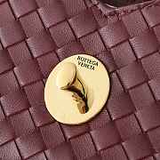 Kitlife Bottega Veneta Knot Lock Bag Burgundy 817191 25x16x5.5cm - 2