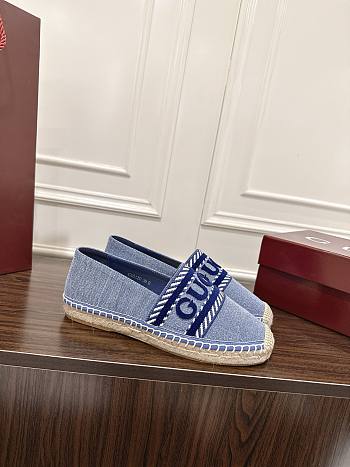 Kitlife Gucci Espadrille Shoes Light Blue Denim