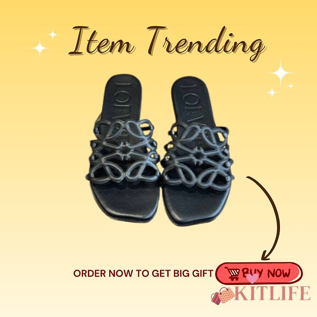 Kitlife Loewe 25SS Slippers Black - 1