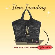 Kitlife YSL Icare In Raffia Black Color Bag - 55x43x5cm - 1