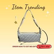 Kitlife Dior D-Journey Medium Hobo Bag White & Light Blue M2417 33 x16 x15 cm - 1