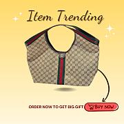 Kitlife Gucci Giglio Large Tote Bag Beige & Brown GG Canvas 853971 60x47x16cm - 1