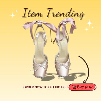 Kitlife Christian Louboutin Cassia Lace Up 100mm Strappy Pumps Crepe Satin Light Pink