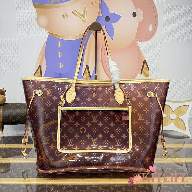Kitlife Louis Vuitton Neverfull GM Bag Brown Transparent M14491 39x19x32cm - 1