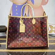 Kitlife Louis Vuitton x TM OnTheGo GM Bag Brown Transparent Monogram Cherry M14306 41x34x19cm - 4