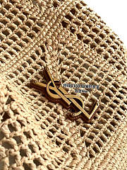 Kitlife Saint Laurent Jamie Shopping Raffia Bag Beige 838876 35x35x10cm - 5