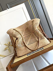Kitlife Saint Laurent Jamie Shopping Raffia Bag Beige 838876 35x35x10cm - 4