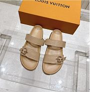 Kitlife Louis Vuitton Bom Dia Flat Comfort Mules Beige - 1