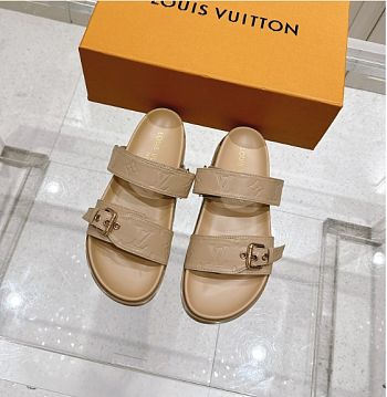Kitlife Louis Vuitton Bom Dia Flat Comfort Mules Beige