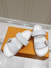 Kitlife Louis Vuitton Bom Dia Flat Comfort Mules White - 6