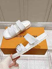 Kitlife Louis Vuitton Bom Dia Flat Comfort Mules White - 3
