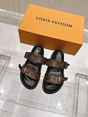 Kitlife Louis Vuitton Bom Dia Flat Comfort Mules Brown & Black - 1