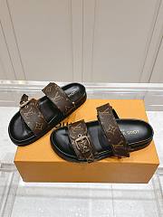 Kitlife Louis Vuitton Bom Dia Flat Comfort Mules Brown & Black - 6