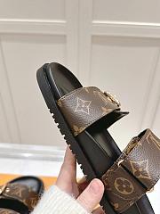 Kitlife Louis Vuitton Bom Dia Flat Comfort Mules Brown & Black - 3
