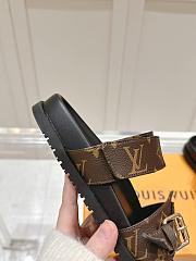 Kitlife Louis Vuitton Bom Dia Flat Comfort Mules Brown & Black - 2
