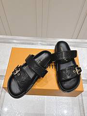 Kitlife Louis Vuitton Bom Dia Flat Comfort Mules Black - 3