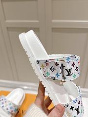 Kitlife Louis Vuitton Bom Dia Flat Comfort Mules White Multicolor - 4