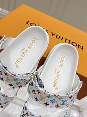 Kitlife Louis Vuitton Bom Dia Flat Comfort Mules White Multicolor - 2