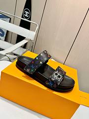 Kitlife Louis Vuitton Bom Dia Flat Comfort Mules Black Multicolor - 5