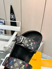 Kitlife Louis Vuitton Bom Dia Flat Comfort Mules Black Multicolor - 6