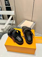 Kitlife Louis Vuitton Bom Dia Flat Comfort Mules Black Multicolor - 4