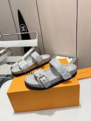 Kitlife Louis Vuitton Bom Dia Flat Comfort Mules Grey - 6