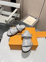 Kitlife Louis Vuitton Bom Dia Flat Comfort Mules Grey - 3