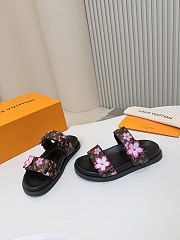 Kitlife Louis Vuitton Bom Dia Flat Comfort Mules Brown Flower - 6