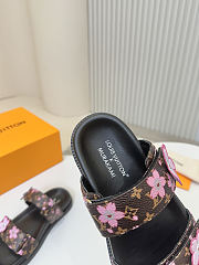 Kitlife Louis Vuitton Bom Dia Flat Comfort Mules Brown Flower - 3