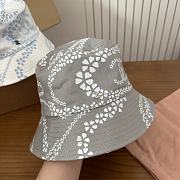 Kitlife Chanel Printed Denim Bucket Hat in Grey - 6