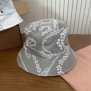 Kitlife Chanel Printed Denim Bucket Hat in Grey - 2