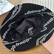Kitlife Chanel Printed Denim Bucket Hat in Black - 5