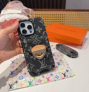 Kitlife Louis Vuitton Black Denim Lock Card Holder Phone Case - 3