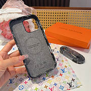 Kitlife Louis Vuitton Black Denim Lock Card Holder Phone Case - 2