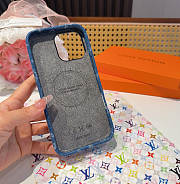 Kitlife Louis Vuitton Blue Denim Lock Card Holder Phone Case - 2