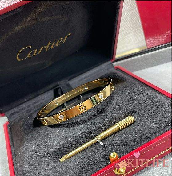 Kitlife Cartier Love 4 Diamonds Bracelet in Gold / Gold Rose / Silver - 1