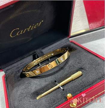 Kitlife Cartier Love 4 Diamonds Bracelet in Gold / Gold Rose / Silver
