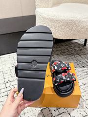 Kitlife Louis Vuitton Cherry Black Monogram Pillow Flat Comfort Mule - 6