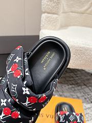 Kitlife Louis Vuitton Cherry Black Monogram Pillow Flat Comfort Mule - 5