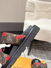 Kitlife Louis Vuitton Cherry Brown Monogram Pillow Flat Comfort Mule - 5