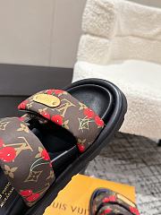 Kitlife Louis Vuitton Cherry Brown Monogram Pillow Flat Comfort Mule - 3