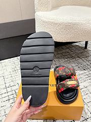 Kitlife Louis Vuitton Cherry Brown Monogram Pillow Flat Comfort Mule - 2