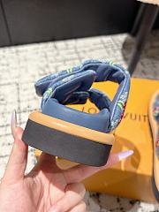 Kitlife Louis Vuitton Cherry Blue Denime Monogram Pillow Flat Comfort Mule - 4